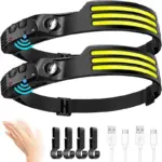 *פנס ראש לד חכם עם חיישן תנועה – חובה בכל בית! 🏃‍♂️*