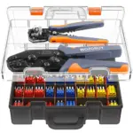 *מלחץ חוטים מקצועי עם מנגנון רצ'ט – סט קריצה מושלם* 🛠️