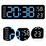 *שעון קיר דיגיטלי חכם LED עם חיישני טמפרטורה ולחות* 🕒