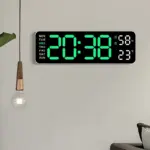*שעון קיר דיגיטלי חכם LED עם טמפרטורה ולוח שנה* 🕒