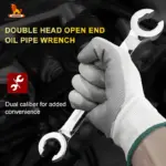 *מפתח רצ'ט דו-ראשי מקצועי לצנרת דלק ובלמים* 🔧