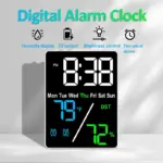 *שעון דיגיטלי חכם למשרד ולבית – מסך ענק עם מד לחות* 🕐