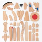 *חלקי מסילת רכבת עץ איכותית – פתרון מושלם למשחק חינוכי* 🚂