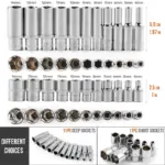 *סט מפתחות שקע מקצועי 1/4 אינץ' ארוך/קצר*