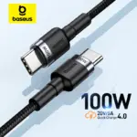 *כבל טעינה מקצועי Baseus USB-C 100W* 🔌