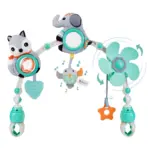 *קשת צעצועים מוזיקלית לעגלת תינוק – מתקפלת ונוחה לנשיאה* 🧸🎵