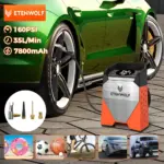 *משאבת אוויר ניידת ETENWOLF ZEPHYR S3 – 160PSI עם סוללה 7800mAh* 🚗💨