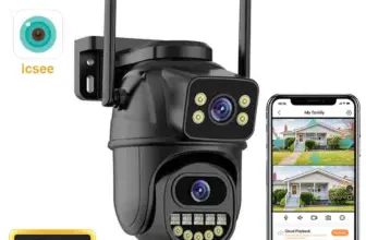 *מצלמת אבטחה חיצונית TAITAS WiFi עם עדשה כפולה וזום דיגיטלי 4X* 🔍