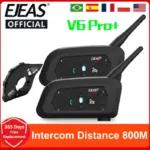 *אינטרקום EJEAS V6 PRO+ לקסדת אופנוע – תקשורת מושלמת לרוכבים!* 🏍️👌