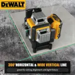 *רמת לייזר ירוקה DeWalt DW089LG – 3 קווים 360 מעלות* 🟢