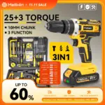 *מברגה חשמלית אלחוטית MELLWIN – 25 מצבי מומנט + 3 מהירויות!* 🔧⚡