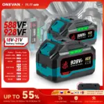 *סוללה נטענת ליתיום 21V לכלי עבודה – תואם מקיטה 18V*