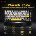 *⌨️ מקלדת מכנית משחקים Ajazz AK820 Pro עם חיבור אלחוטי/Bluetooth 5.1*