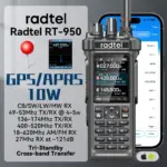 *מכשיר קשר Radtel RT-950 GPS APRS עם רדיו AM/FM/MW/LW/SW משולב* 📡🔊