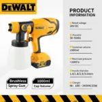 *מרסס צבע אלחוטי 800ML – תואם לסוללות DEWALT* 🎨