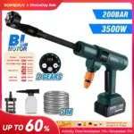 *מכונת שטיפה בלחץ אלחוטית 200 בר – תואמת מקיטה 18V* 💪🚗