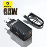 *מטען Baseus 65W GaN מהיר לסמארטפונים, טאבלטים ומחשבים ניידים* 🔋⚡