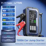 *מתנע חירום לרכב UTRAI All-in-One 7000A – הכל במוצר אחד! 🚗⚡*