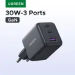 *מטען UGREEN 30W GaN עם 3 יציאות*