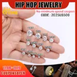 *עגילי כסף 925 מוסאנייט קלאסיים – הברקה מושלמת!* 💎✨