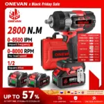 *מפתח אימפקט חשמלי מקצועי ONEVAN 2800N.M 🔌*