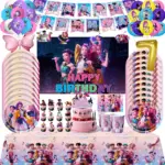 *🎉 סט עיצוב יום הולדת אנימה/קייפופ/דמונים*