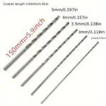 *סט 5 מקדחים ארוכים במיוחד 150 ממ – HSS איכותי* 🔧