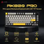 *⌨️ מקלדת מכנית גיימינג Ajazz AK820Pro עם חיבור בלוטות'/אלחוטי/USB-C*