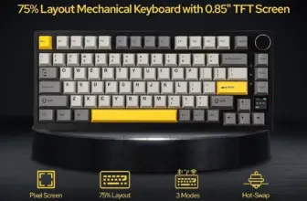 *⌨️ מקלדת מכנית גיימינג Ajazz AK820Pro עם חיבור בלוטות'/אלחוטי/USB-C*