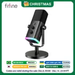 *מיקרופון דינמי FIFINE USB/XLR מקצועי עם כפתור השתקה!* 🎙️