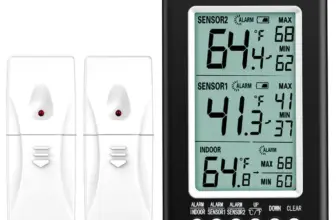 *מד טמפרטורה דיגיטלי למקרר/מקפיא עם 2 חיישנים אלחוטיים ORIA* 🌡️❄️