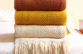 *שמיכת וופל מבד כותנה עם גדילים – מחממת במיוחד! 130x240cm* 🧶