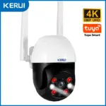 *מצלמת אבטחה חכמה KERUI WiFi PTZ עם רזולוציה 4K/8MP 🔍*