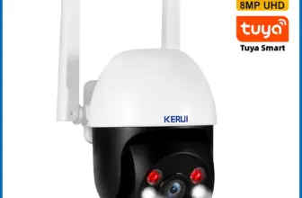 *מצלמת אבטחה חכמה KERUI WiFi PTZ עם רזולוציה 4K/8MP 🔍*