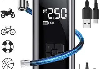 *משאבת אוויר ניידת LEIBOO לניפוח צמיגי רכב במהירות* 🚗💨