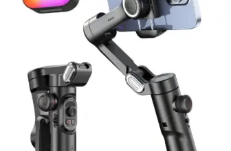 *🎥 מייצב גימבל חכם לסמארטפון AOCHUAN 3-Axis עם תאורת מילוי! 🎥*