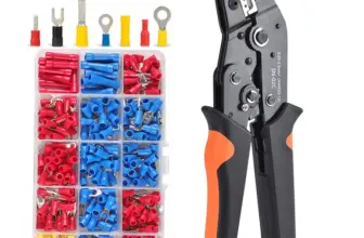 *🔧 ערכת כלי לחיצה מקצועית SN-02C + 300 מחברי כבלים מבודדים*