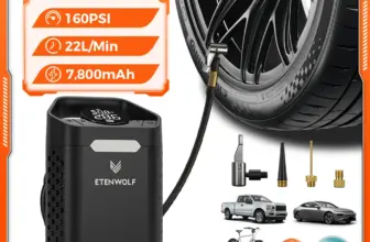 *משאבת אוויר ניידת ETENWOLF V3 – 160 PSI עם סוללה חזקה* 🚗💨
