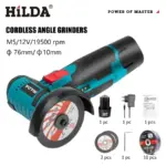 *משחזת זווית נטענת HILDA 12V – לעבודות משלימות בבית ובמשרד* 🔌🔧