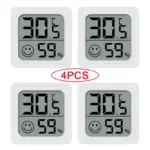 *🌡️ מד חום ולחות דיגיטלי LCD מיני – 4 יחידות במחיר משתלם!*