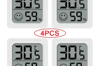 *🌡️ מד חום ולחות דיגיטלי LCD מיני – 4 יחידות במחיר משתלם!*