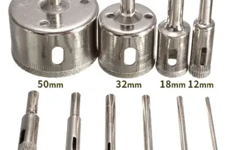 *🔷 סט 10 מקדחי יהלום למשטחים קשים – זכוכית, קרמיקה, שיש ואריחים 3-50 מ"מ*