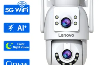 *מצלמת אבטחה חיצונית Lenovo 4K WiFi עם עקיבה אוטומטית* 🔍🔒