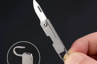 *סכין מיני מתקפל מסגסוגת טיטניום – מחזיק מפתחות רב שימושי* 🔪