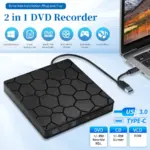 *כונן DVD חיצוני דו-שימושי USB 3.0 + Type C* 💻🔄