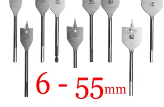 **מקדחי שטוח מקצועיים לעץ 6-55mm – ערכת כלי עבודה מפלדת פחמן גבוהה** 🔧