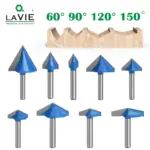 *סט קאטרים מקצועיים למכונות CNC וראוטר – 4 זוויות חיתוך בביט אחד!* 🔧