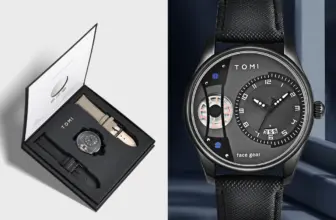 *שעון יוקרה מינימליסטי TOMI לגבר העסקי – סט מתנה מושלם* 🎁⌚