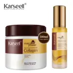 *מסכת קולגן לשיער Karseell + סרום ארגן 50 מ"ל – הזוג המושלם לשיער יבש ופגום!* 💆‍♀️✨