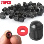 *כיסויי שסתומים לצמיגים עם טבעת גומי אטימה – סט 20 יחידות* 🚗🏍️